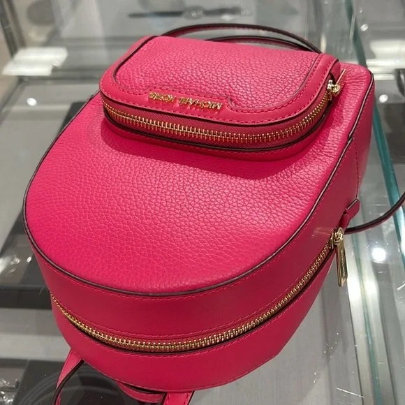 Michael Kors Ladies Backpack Bag Jaycee XS Convertible Zip Backpack Electric Pnk - Picture 5 of 16